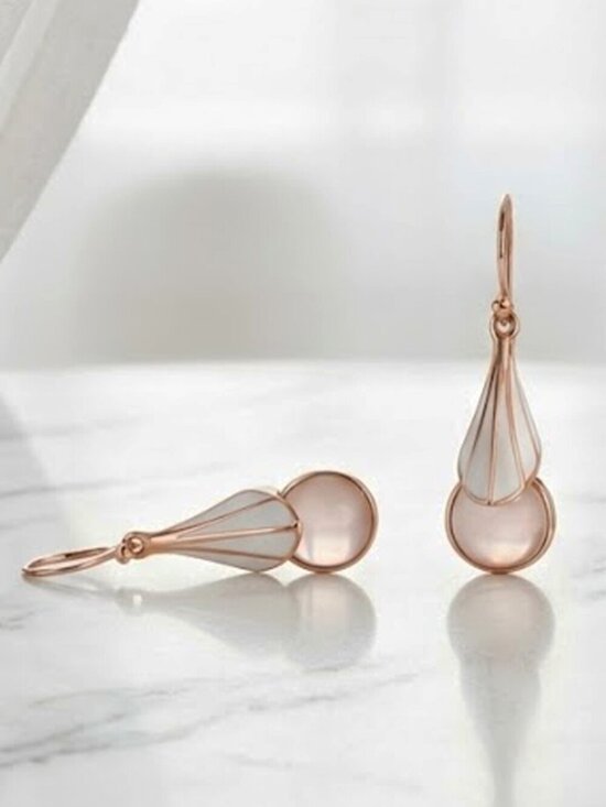 Elizabeth Besich Jewelry - Ladies Pink Teardrop Earrings